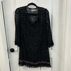 Coach Deco Print Dress With Necktie